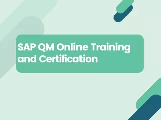 "Enhance Your Skills with SAP QM Online Training"