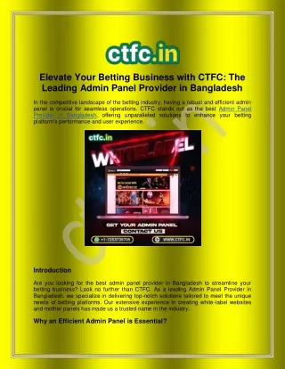 Contact the Leading Admin Panel Provider in Bangladesh