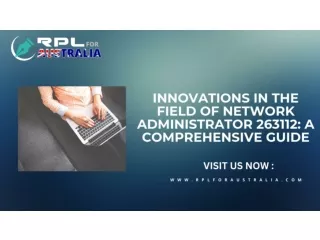 Innovations in the Field of Network Administrator 263112 A Comprehensive Guide