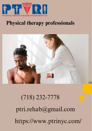 Expert Physical Therapy Professionals in NYC - PTRI