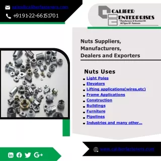 Nuts | Screws | Threaded Rods | Washers - Caliber Enterprises