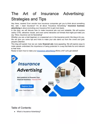 The Art of Insurance Advertising_ Strategies and Tips