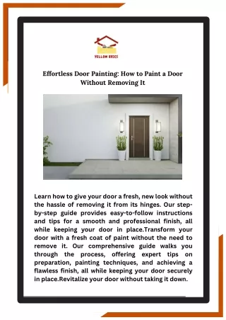 Effortless Door Painting How to Paint a Door Without Removing It