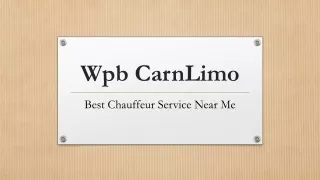 Best Chauffeur Service Near Me