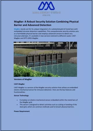 MagBar: A Robust Security Solution Combining Physical Barrier