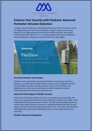 Enhance Your Security with FlexZone: Advanced Perimeter Intrusion Detection