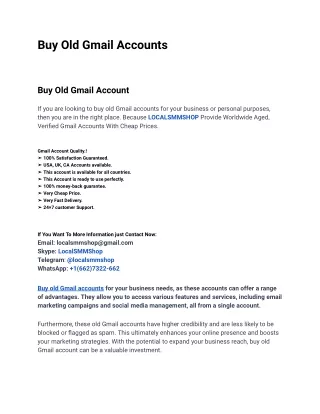 Top 5 Sites to Buy Old Gmail Accounts