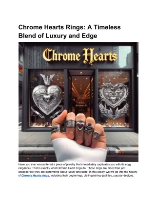 Chrome Hearts Rings_ A Timeless Blend of Luxury and Edge