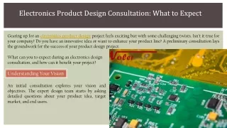 Electronics Product Design Consultation: What to Expect