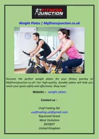 Weight Plates  Myfitnessjunction.co.uk