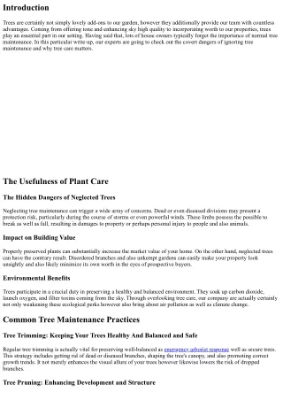 The Hidden Dangers of Ignoring Tree Maintenance: Why Tree Care Issues