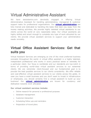 virtual administrative | eAssistantvs