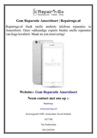 Gsm Reparatie Amersfoort   Repairngo.nl