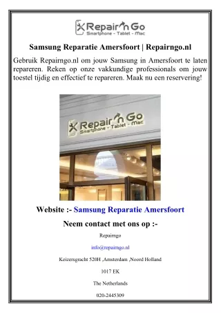 Samsung Reparatie Amersfoort   Repairngo.nl