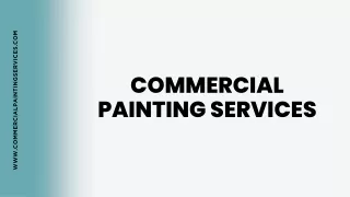 Commercial Painting Contractor MI