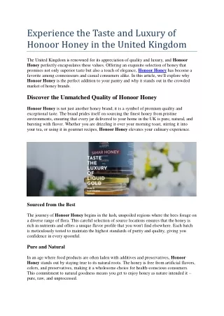 Amazon Honey