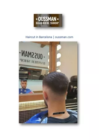 Haircut in Barcelona | oussman.com