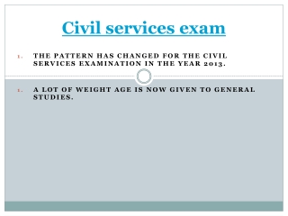 Civil services exam