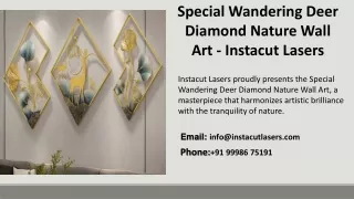 Special Wandering Deer Diamond Nature Wall Art  - Instacut Lasers