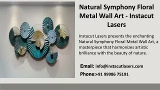 Natural Symphony Floral Metal Wall Art  - Instacut Lasers