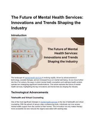 The Future of Mental Health Services_ Innovations and Trends Shaping the Industry