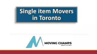 Single item Movers in Toronto