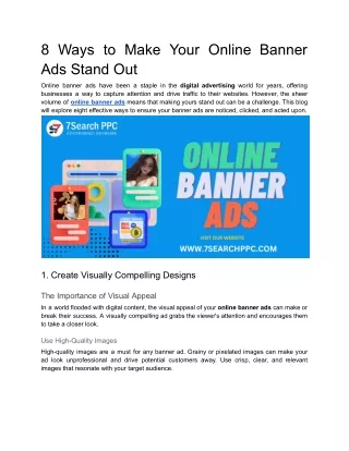 8 Ways to Make Your Online Banner Ads Stand Out