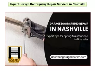 Expert Garage Door Spring Repair Services in Nashville