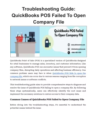 Troubleshooting Guide_ QuickBooks POS Failed To Open Company File
