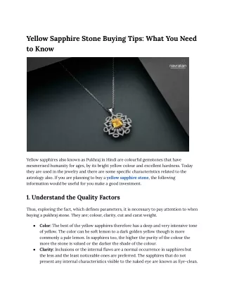 Yellow Sapphire Stone Buying Tips_ What You Need to Know