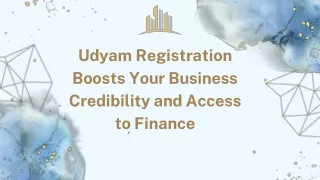 Udyam Registration Boosts Your Business Credibility and Access to Finance