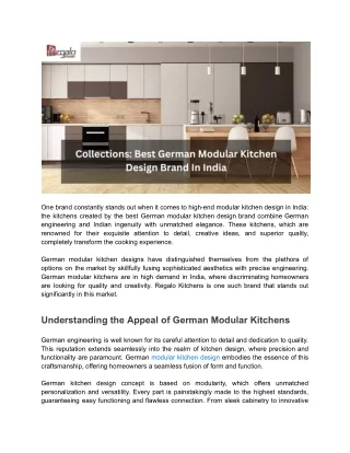 Collections: Best German Modular Kitchen Design Brand In India