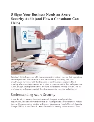 5 Signs Your Business Needs an Azure Security Audit (and How a Consultant Can Help)