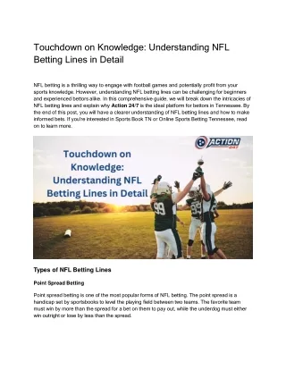 Touchdown on Knowledge_ Understanding NFL Betting Lines in Detail