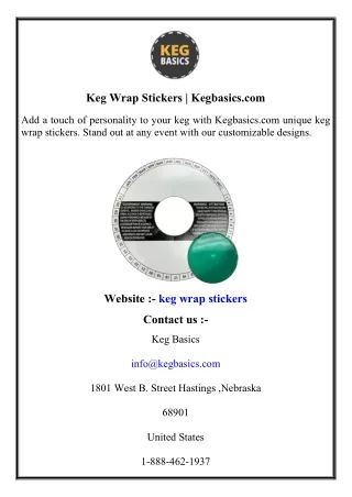 Keg Wrap Stickers   Kegbasics.com