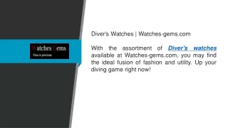 Diver's Watches  Watches-gems.com