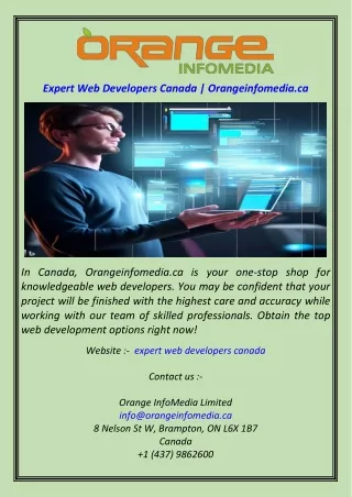 Expert Web Developers Canada  Orangeinfomedia.ca