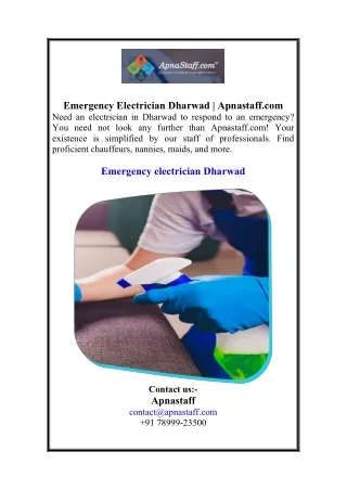 Emergency Electrician Dharwad  Apnastaff.com