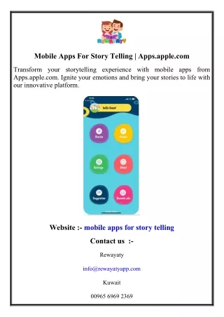 Mobile Apps For Story Telling   Apps.apple.com