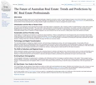 The Future of Australian Real Estate Trends and Predictions by BC Real Estate Professionals