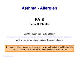 Asthma - Allergien