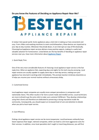 10 Appliance Repair