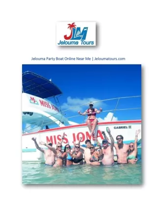 Jelouma Party Boat Online Near Me | Jeloumatours.com