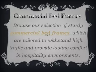 Commercial Bed Frames