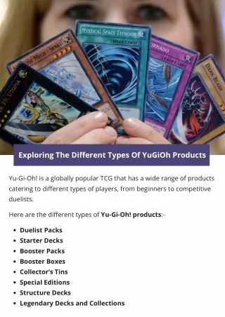 Exploring The Different Types Of YuGiOh Products
