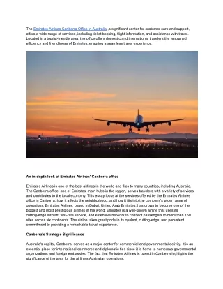 Emirates Airlines Canberra Office in Australia (1)