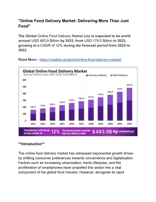 _Online Food Delivery Market_ Delivering More Than Just Food_