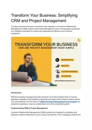 Transform Your Business_ Simplifying CRM and Project Management