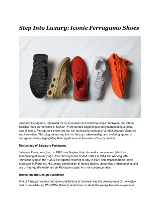 Step Into Luxury_ Iconic Ferragamo Shoes