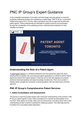 Patent agent Toronto